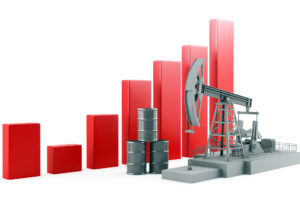 Business Graph with oil pump