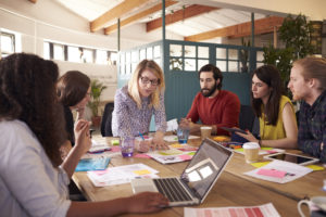 Female Manager Leads Brainstorming Meeting